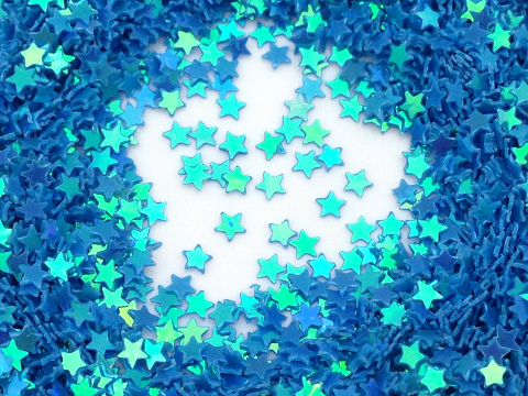 星型 キラキラミニパーツ 新入荷 【信頼】 スター レジン 封入 ブルー 約1g 材料 素材 青