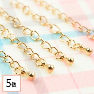 【毎日発送】【サージカルステンレス 316 】 アジャスター ゴールド 5個 ハンドメイド ネックレス パーツ 材料 アクセサリーパーツ 問屋 専門店