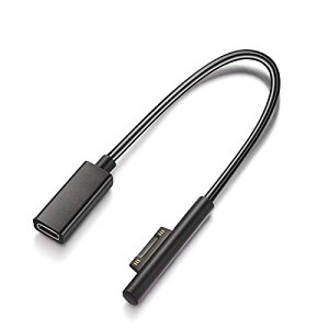 Sisyphy USB-C to Surface Pro PD �}���[�d�P�[�u�� Microsoft �T�[�t�F�X�p�A0.2m �u���b�N