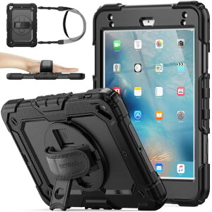 SEYMAC stock iPad Mini5/Mini4��p�ϏՌ� �P�[�X�C�O���[��+�u���b�N