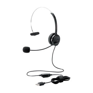�G���R��(ELECOM) �w�b�h�Z�b�g USB �I�[�o�[�w�b�h �L�� �Ў� 30mm�h���C�o �u���b�N HS-HP29UBK