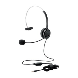 �G���R��(ELECOM) �w�b�h�Z�b�g 4�Ƀ~�j�v���O �I�[�o�[�w�b�h �L�� �Ў� �ϊ��P�[�u���t 30mm�h���C�o �u���b�N HS-HP29TBK