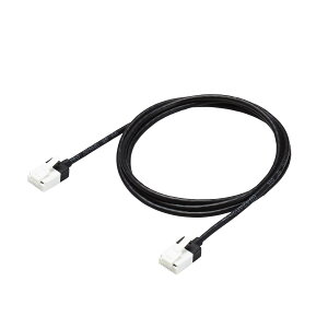 �G���R�� LAN�P�[�u�� CAT6A 1m �c�����܂�Ȃ� �X�[�p�[�X���� �u���b�N ECLD-GPASSTBK10