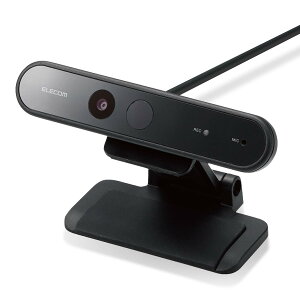 �G���R�� WEB�J���� UCAM-CF20FBBK 200����f �t��HD 1080p 30FPS Windows Hello��F�ؑΉ� �}�C�N���� �P�[�u����1.5m �u���b�N