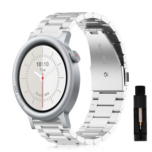 [AiMaoo] �o���h CMF by Nothing Watch 3 Pro (2025)/Pro 2/Pro �Ή� �����x���g �X�e�����X�� �����x���g ���Ԃ̂Ȃ��݌v �r�W�l�X�� �����H��t�� �����o���h (�V���o�[)
