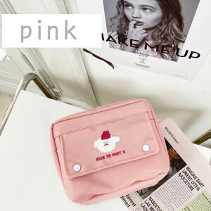 【当日出荷】 韓国 ポーチ お薬ポーチ 母子手帳ケース 診察券 通帳 パスポートケース かわいい アニマル マルチケース 学生 ママ 収納ポーチ ピンク 青 ベージュ