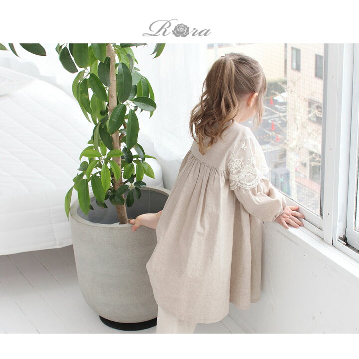 楽天市場 子供服rora ドルミール パジャマ ドレス キッズ パジャマ 女の子 子供 かわいい 長袖 ワンピース フリル 上品 レース 子供服 ルームウェア ナチュラル ベージュ 綿100 春 100 110 1 130 140 150 Cm 子供服 ピンクキャット