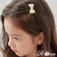 子供服Rora サラン リボン ヘアクリップ 子ども ヘアアクセサリー ヘアピン 磁石 マグネット リボン 子供…