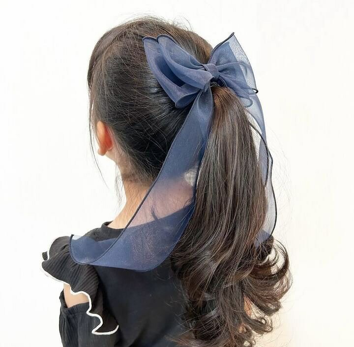 楽天市場】Rora アンジュオーガンジーリボンヘアゴム キッズ ヘアゴム 