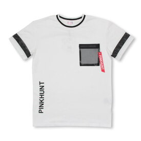 【50％OFF アウトレットSALE】通販限定 PINKHUNT ピンクハント メッシュ ポケット ロング丈 Tシャツ3689K キッズ ジュニア PH 中学生 ファッション 小学生 かわいい 韓国トレンドファッション