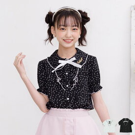 【40％OFF アウトレットSALE】通販限定 ドット ブラウス シャツ 8348K 子供服 キッズ ジュニア 女の子 PH 小学生 お出かけ かわいい おしゃれ PINKHUNT ピンクハント Cuugal 6月号 掲載