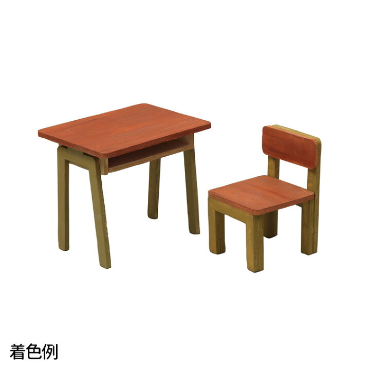 楽天市場】机と椅子 ジオラマベース 木製 1枚入 / 1/6 教室 学校 つく  