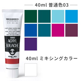 【ターナー】 アクリルガッシュ 40ml 1個入 普通色04 / 文房具 文具 ステーショナリー 絵具 絵の具 えのぐ お絵描き ペインティング 画材 インク インキ カラー 新学期 プレゼント イラスト アート 【ゆうパケット対応】