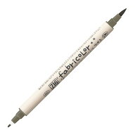 【呉竹】ZIG ファブリカラーツイン グリーングレイ 1個入 / FABRICOLOR 布書き 名前書き 布ペン 布ぬりえ…