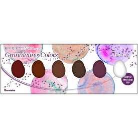 【呉竹】顔彩耽美 グラニュレーティングカラーズ 5色セット 1個入 / 分離色 グラデーション マーブル 滲み にじみ イラスト デザイン スケッチ 水彩画 美術 アート 画材 絵 手紙 てがみ ハガキ 葉書 材料 kuretake くれたけ くれ竹 顔料 MC20GN/5V【ゆうパケット対応】