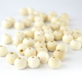 12mm 30個入 ナチュラルウッドビーズ 丸玉 【ゆうパケット対応】