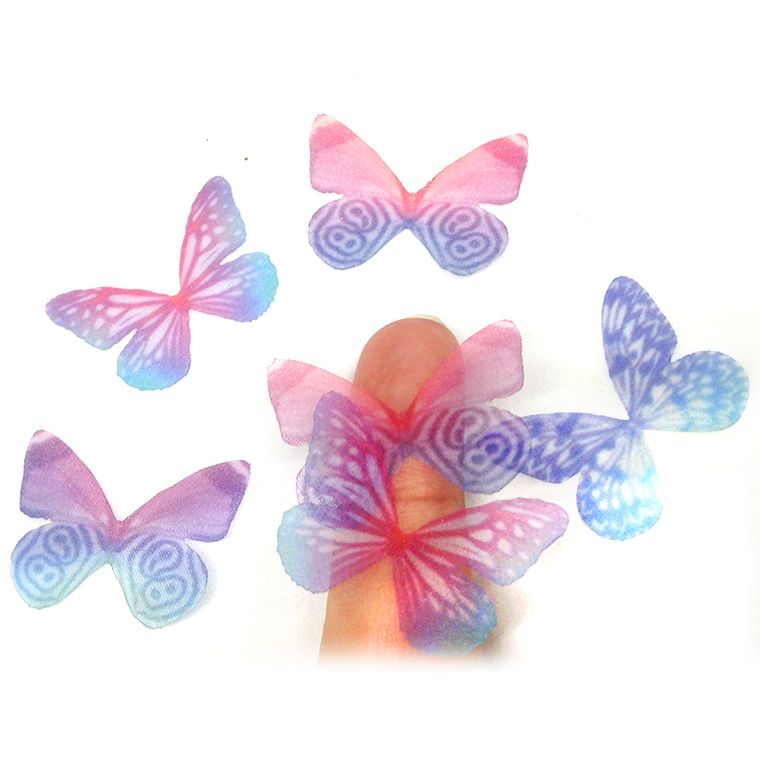 楽天市場】羽飾り オーガンジーの蝶 1枚入 パープルグラデーション