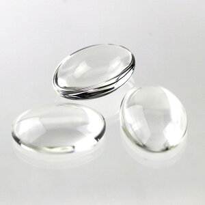 25×18mm 3�� �h�[���^ �K���X�J�{�V���� �ȉ~ �N���A / �N���A�J�{�V���� �K���X�p�[�c ���� �󓴖��� �Ɏq �~�` �f�R�p�[�c �Z�b�e�B���O�p�[�c �n���h���C�h�ޗ��y�䂤�p�P�b�g�Ή��z