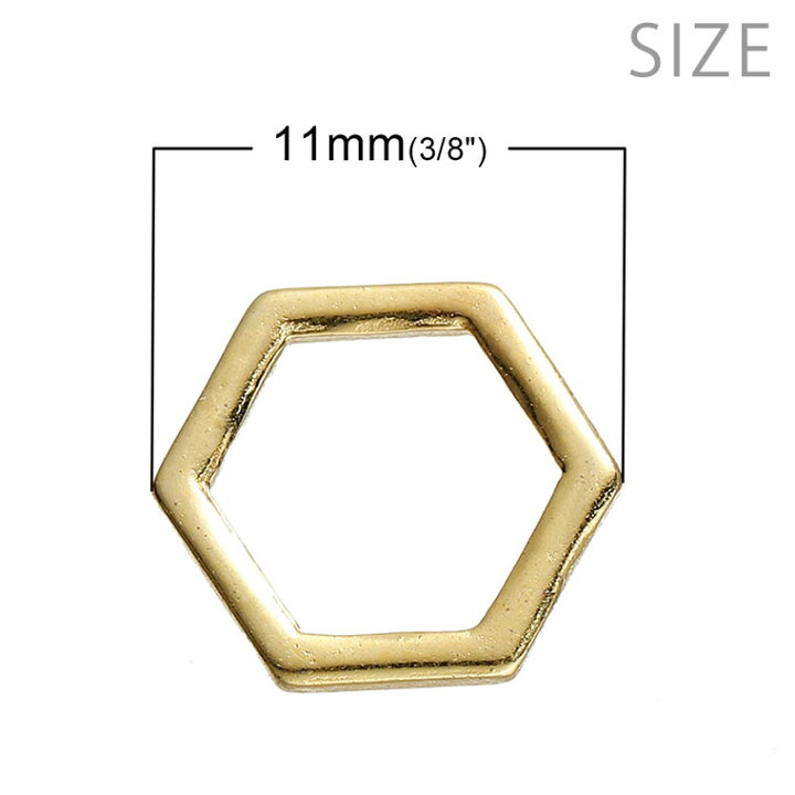 楽天市場】10個入 11×10mm フレームパーツ ハチの巣 金メッキ / レジン  