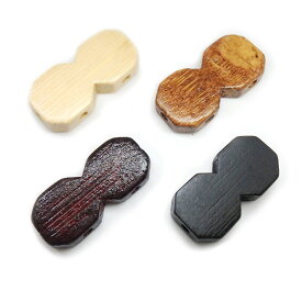 在庫限り！約30×14×6mm 10個入 ウッドビーズ こけし型 黒 赤 茶 ナチュラル アソートス 穴約2.4mm※ナチュラルは竹素材 / ニス色 パーツ ハンドメイド 木製 スペーサー 角 四角 だるま型 レッド 模様 ナチュラル 木目 資材 ツヤ 艶【ゆうパケット対応】