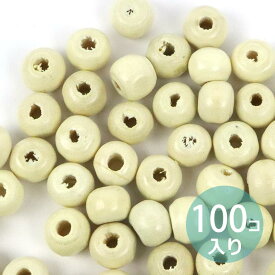 7mm×5mm 100個入 ウッドビーズ 楕円 ナチュラル ニスあり / 木製 オーナメント 木目 天然 ツヤあり スペーサー 工作材料 ハンドメイド資材【ゆうパケット対応】
