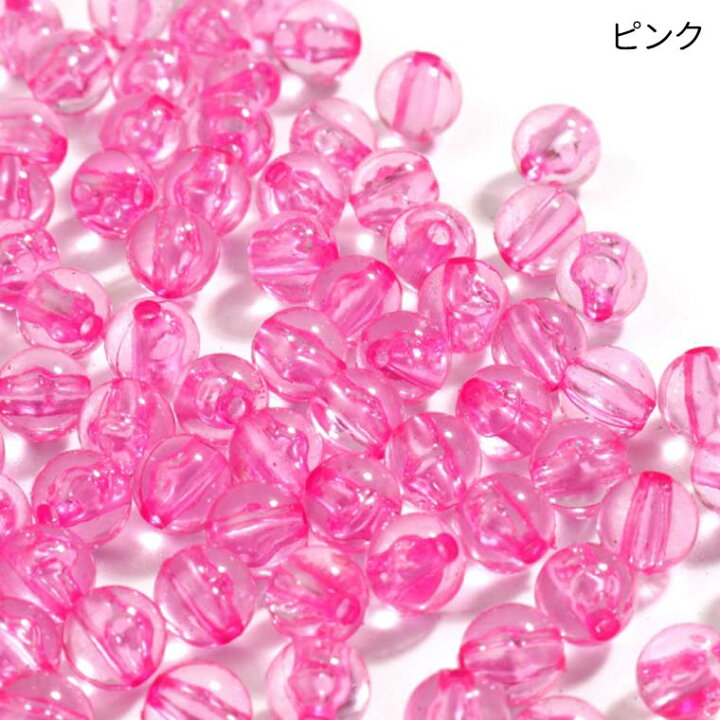 楽天市場】6mm 選べる11色 100個入 アクリルビーズ 球形 クリアカラー 