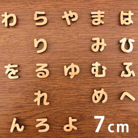 7cm 厚さ約6mm 切り抜き文字 ひらがな は行～わ行 木製 アンシャンテラボ / オリジナル商品 切り文字 切文字 パーツ クラフト DIY 表札 ネームプレート 看板 ウッド ひのき ヒノキ ウェルカムボード ウエディング 新入学 入園 メモリアル作品【ゆうパケット対応】