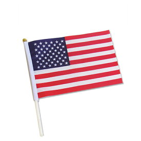 世界の国旗（約21×14cm）ア行国 ：アメリカ / 手旗 小さめ ミニ国旗 手持ち フラッグ 応援グッズ【ゆうパケット対応】