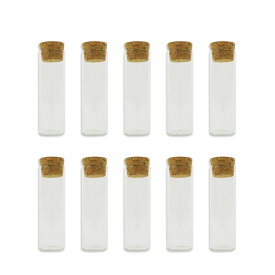 10個セット 22mm×70mm Φ19.5mm ガラス小瓶 コルク栓 ストレートタイプ / コルク瓶 ミニボトル 硝子ビン ガラスビン 素材入れ パーツ保管 ハンドメイド 材料 bottle 瓶【ゆうパケット対応】