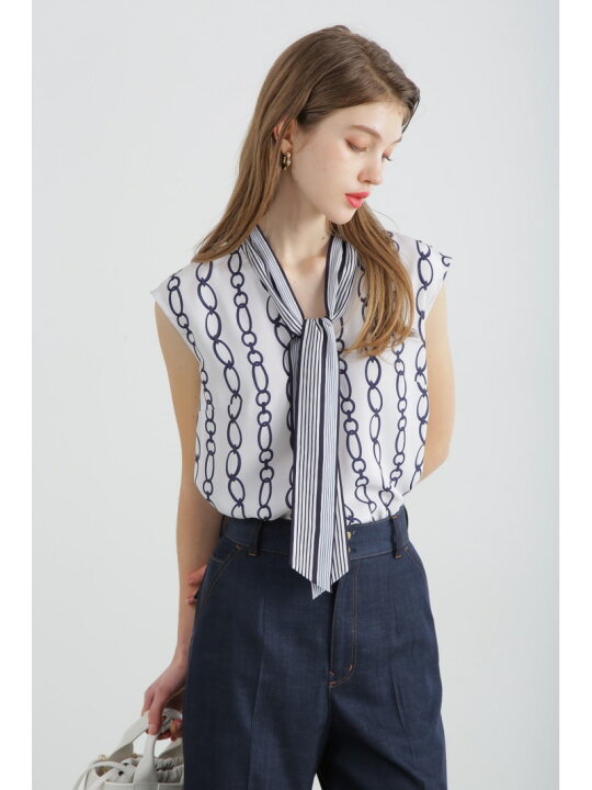 楽天市場】◇チェーンプリントボウタイブラウス PINKY&DIANNE ピンキー  