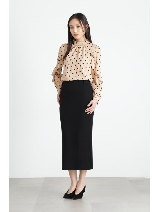 楽天市場】【SALE／40%OFF】◇ランダムドットラグランラッフルブラウス 