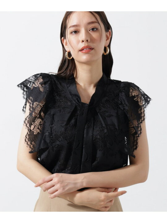 楽天市場】【SALE／50%OFF】スカラレースボウタイブラウス 