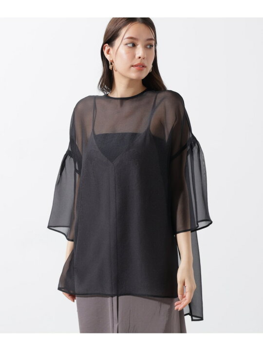 楽天市場】【SALE／30%OFF】ボリュームスリーブシアーブラウス 