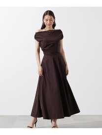 オフショルダーフレアワンピース PINKY&DIANNE ピンキー アンド ダイアン ワンピース・ドレス ワンピース ブラウン ブラック【送料無料】[Rakuten Fashion]