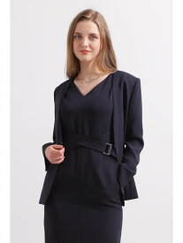 【SALE／55%OFF】◆オックスノーカラージャケット PINKY&DIANNE ピンキー アンド ダイアン ジャケット・アウター テーラードジャケット・ブレザー ネイビー ベージュ【RBA_E】【送料無料】[Rakuten Fashion]