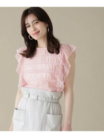 レーステープコンビブラウス PINKY&DIANNE ピンキー アンド ダイアン トップス シャツ・ブラウス ホワイト ピンク【送料無料】[Rakuten Fashion]