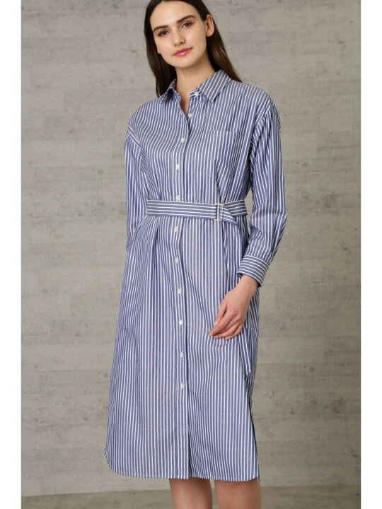 楽天市場】【SALE／70%OFF】ドビーストライプシャツワンピース  