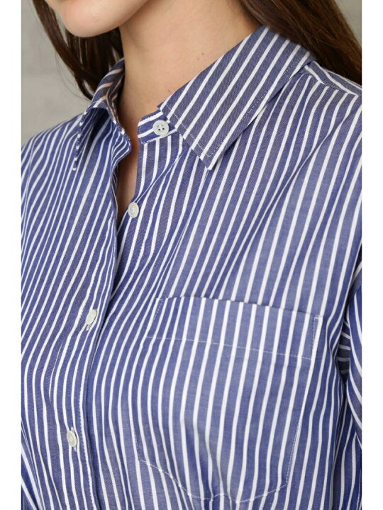 楽天市場】【SALE／70%OFF】ドビーストライプシャツワンピース  