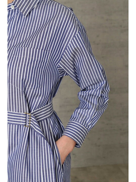 楽天市場】【SALE／70%OFF】ドビーストライプシャツワンピース  
