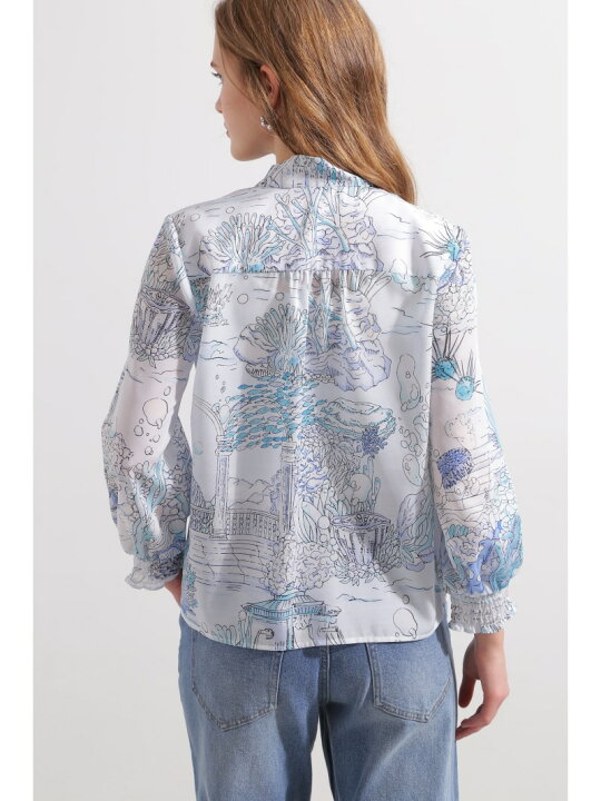 楽天市場】【SALE／57%OFF】◇ノーティカルプリントブラウス 