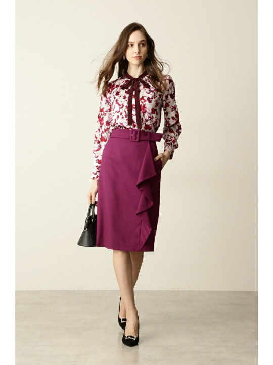 楽天市場】【SALE／60%OFF】◇グラフィカルフラワープリントブラウス  