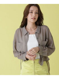 シアーシャツ PINKY&DIANNE ピンキー アンド ダイアン トップス シャツ・ブラウス ベージュ ブラウン【送料無料】[Rakuten Fashion]