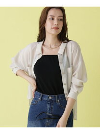 シアーシャツ PINKY&DIANNE ピンキー アンド ダイアン トップス シャツ・ブラウス ベージュ ブラウン【送料無料】[Rakuten Fashion]
