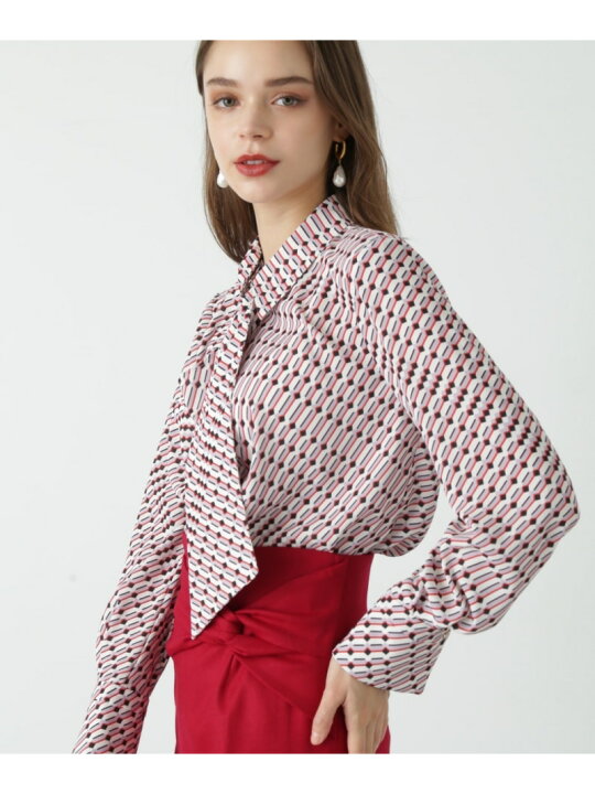 楽天市場】【SALE／20%OFF】◇スクエアドットバイアスプリントブラウス 