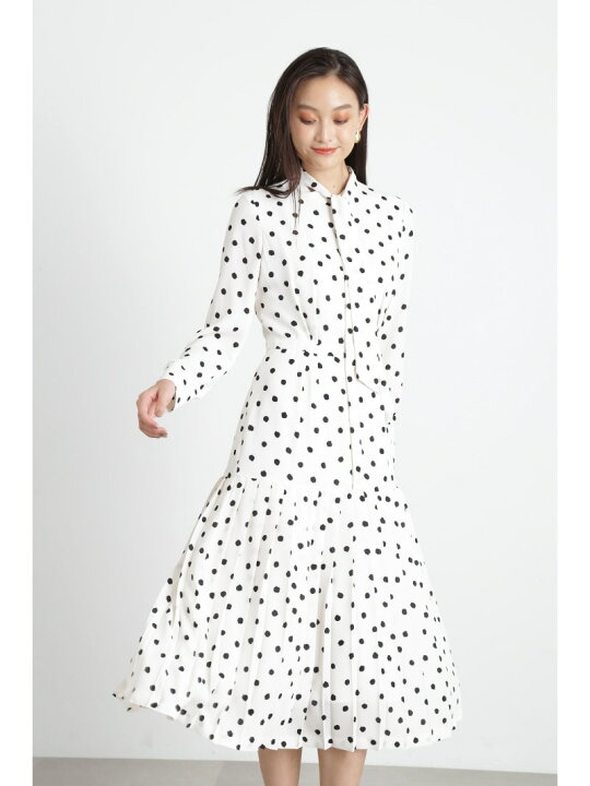 楽天市場】【SALE／30%OFF】◇ランダムドットプリーツワンピース  