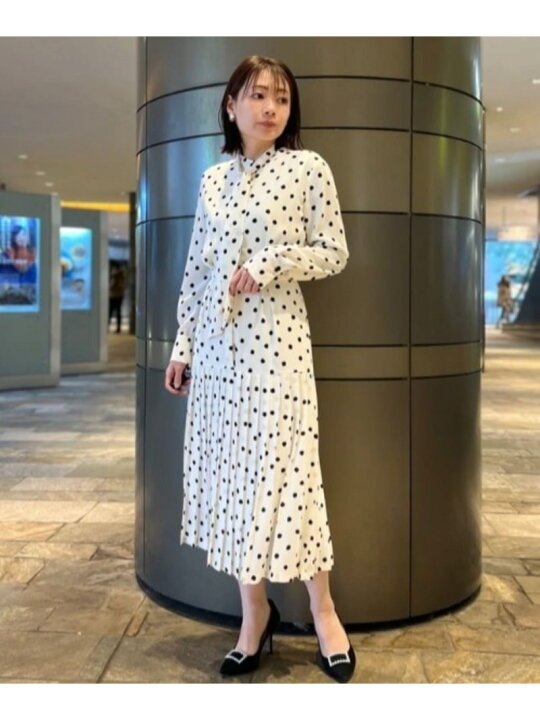 楽天市場】【SALE／30%OFF】◇ランダムドットプリーツワンピース 
