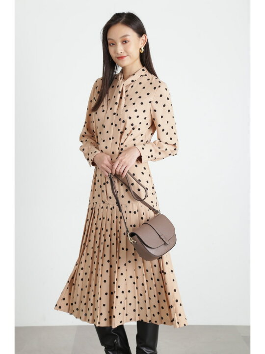 楽天市場】【SALE／30%OFF】◇ランダムドットプリーツワンピース