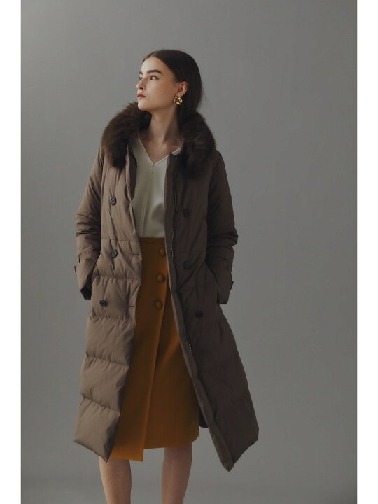 楽天市場】【SALE／50%OFF】◇フォーファー付きトレンチ風ダウンコート 