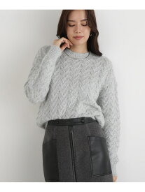 【SALE／50%OFF】◆ラメケーブルニットプルオーバー PINKY&DIANNE ピンキー アンド ダイアン トップス ニット ピンク シルバー【RBA_E】【送料無料】[Rakuten Fashion]