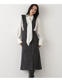 ◆ループツイードジャンバースカート PINKY&DIANNE ピンキー アンド ダイアン ワンピース・ドレス ワンピース ネイビー ベージュ【送料無料】[Rakuten Fashion]